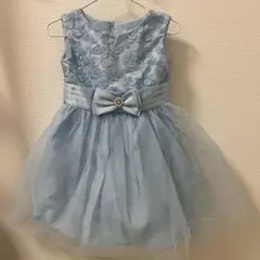 【マザウェイズ】チュールドレス　ワンピース　子供服97cm　水色　発表会　女のこのサムネイル