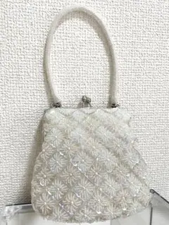 和装用バッグ ビーズバッグ ホワイト