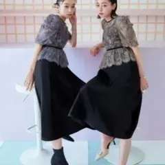 ルイルエブティック フレアワンピース レース ドレス 結婚式 お呼ばれ 新品