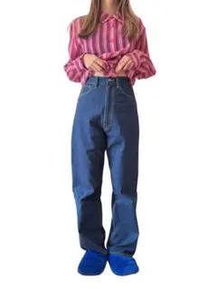 【美品】Editionエディション ストレート デニム ブルー ハイウエスト