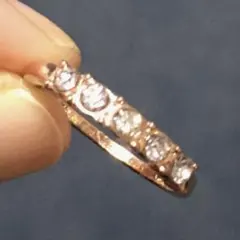 キラキラジルコニア風指輪a610