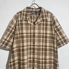 別注 PENDLETON オンブレ シャドー チェック ループカラー シャツ М