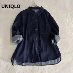 UNIQLO ユニクロ　デニムシャツ 長袖 ブラウス ゆったり カジュアル