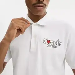 COACH コーチ ハート ポロシャツ ホワイトのサムネイル