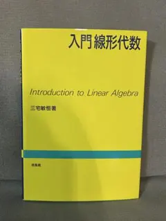 【早い者勝ち！美品】破格！数学　入門線形代数 三宅敏恒著　ベクトル空間　行列