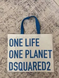DSQUARED2 エコバッグ ホワイト/ブルー