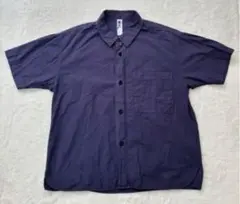 MHL. garment dye basic poplin S ネイビー　半袖のサムネイル