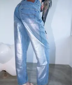 juemi Foil Straight Denim Mサイズ 【新品未使用】のサムネイル