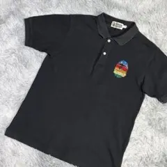 A BATHING APE ポロシャツ ロゴ ライトストーン ブラック Mのサムネイル