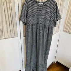 tal. by yumi.黒 チェック柄ルームウェア☆Ｍサイズ☆裾フリル【新品】
