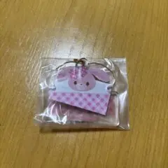 ぼんぼんりぼん　ネームステッカーキーホルダー　横型