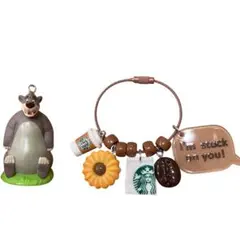 2点セット　チャーム　じゃらじゃらキーホルダー　キーリング　(94)