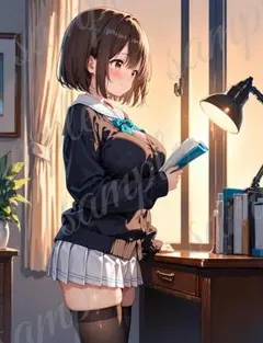 r899 かわいい イラスト アニメ A4ポスター