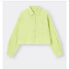 GU カラークロップドシャツ　長袖