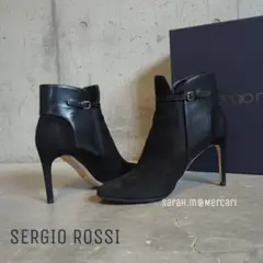 Sergio Rossi ブラック ショートブーツ　36 　23cm 美品