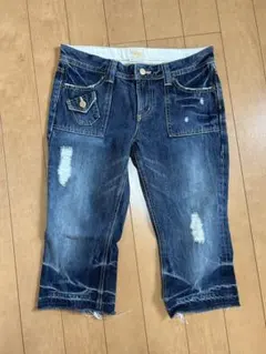 レディースデニム　 クロップドジーンズ
