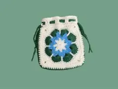 グラニースクエア風巾着袋