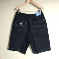 【新品】KOOKY'N/クーキー BRONXダブルニーワイドハーフパンツ　F　黒のサムネイル
