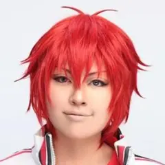 新 テニスの王子様 丸井ブン太 風 ウィッグ テニプリ コスプレ キャラウィッグ