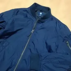 ユニクロ UNIQLO キッズ MA1 130 ネイビー 防風 ジャケット