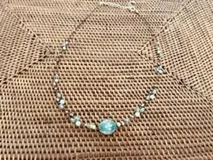 ⑤アクアブルー　チョーカーネックレス　40cm