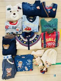 ミキハウス　冬物　だまし絵　まとめ売り　90-110センチ