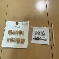 ベージュブラウンゴールドネイルチップ