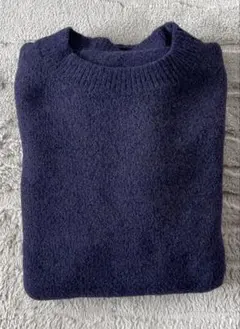 dazy-less ネイビー クルーネック 長袖ニットセーター XL