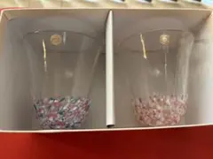 【値下げ】津軽びいどろ さくらさくら SAKURAグラスペア菜の花と青い空