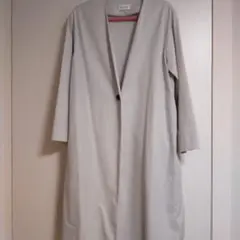 グレー ロングコート ボタン付き PLST