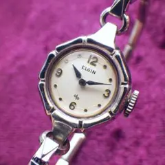 1950年代頃】エルジン 10KRGP スイス製 ヴィンテージ 手巻き 腕時計 