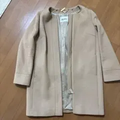 ROPÉ ベージュ ノーカラーコート 40