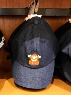 最終★新品同様USJユニバGAME OVERマリオ デニムキャップ フリーサイズ