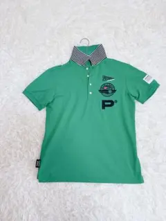 PEARLY GATES パーリーゲイツ 半袖ポロシャツ ニコちゃん 緑色