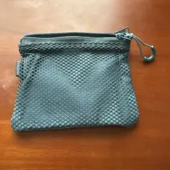 メッシュトラベルポーチ ダブルファスナーポーチ　無印良品　ブルー