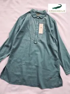 【新品】クロコダイル　チュニックワンピース　グリーン