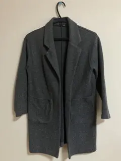 ZARA ロングカーディガンコート グレー S