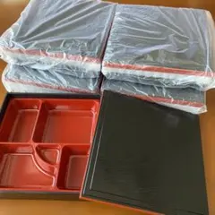 溜塗 松花堂弁当 五客 重箱 木箱入り 溜塗 松花堂弁当 五客 重箱 木箱入り | Mercari