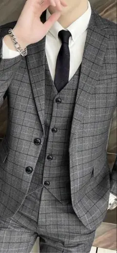 3ピース⭐︎JOHN PEARSE Londonセットアップスーツ グレンチェック