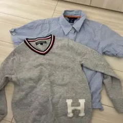 TOMMY HILFIGER Vネックセーター グレー　ギャップ