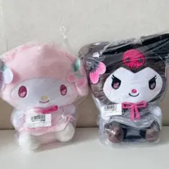 オンクレ獲得　マイメロディ・クロミ しろいちごくろいちごBIG ぬいぐるみ