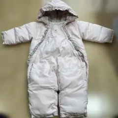Bebフード付きピンクジャンプスーツ 80cm