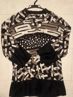 ZARA BASIC 幾何学模様 長袖チュニック　M