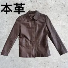 本革　90s 00s レディース　豚革　ジャケット　レザー　レトロ