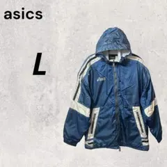 asics アシックス L 光沢 ナイロンジャケット ウィンドブレーカー Y2K