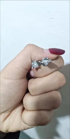 ハート型クリスタルピアス