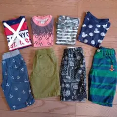 男の子夏服7点セット 110cm 半袖Tシャツ.短パン