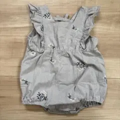 apres les cours フラワー刺繍　ロンパース