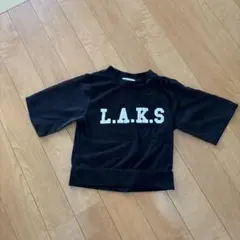BROWNY L.A.K.S ロゴ 半袖Tシャツ ブラック　丈短めのサムネイル