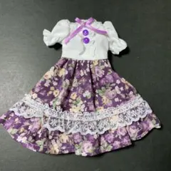 花柄ワンピース　紫　リカちゃん　ピュアニーモ